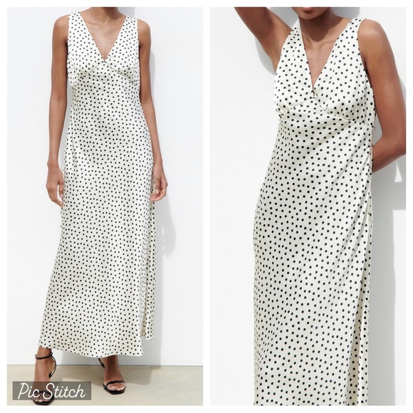 Zara Dresses & Skirts - ZARA | Polka Dot Slip Dress